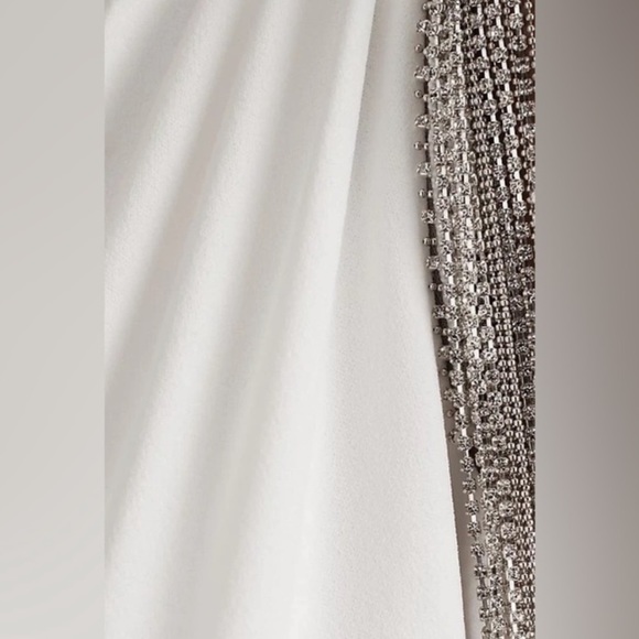 Tadashi Shoji Louisa fringe crystal Jumpsuit new with tags - Picture 4 of 4